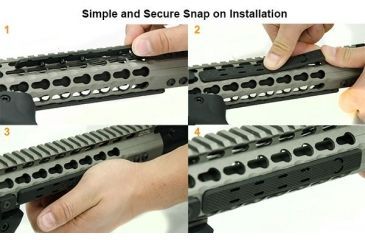 Image of Leapers UTG Low Profile Keymod Rail Panel Covers,5.5in,Black,Pack of 7 RB-HP25B, EDEMO2