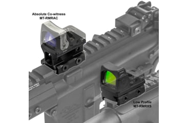 Image of Leapers UTG Optic Mount Kit for RMR, Red Dot Mount, Fits Picatinny Rail, RMR Footprint, Anodized Finish, Black, Includes Absolute Co-Witness and Low Profile Height Mounts