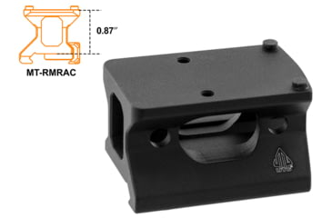 Image of Leapers UTG Optic Mount Kit for RMR, Red Dot Mount, Fits Picatinny Rail, RMR Footprint, Anodized Finish, Black, Includes Absolute Co-Witness and Low Profile Height Mounts