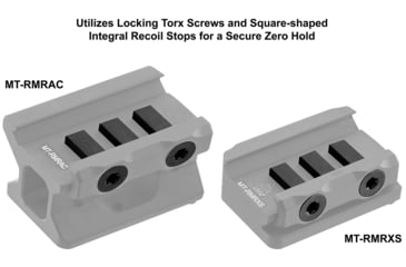 Image of Leapers UTG Optic Mount Kit for RMR, Red Dot Mount, Fits Picatinny Rail, RMR Footprint, Anodized Finish, Black, Includes Absolute Co-Witness and Low Profile Height Mounts