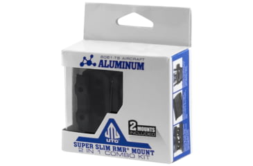 Image of Leapers UTG Optic Mount Kit for RMR, Red Dot Mount, Fits Picatinny Rail, RMR Footprint, Anodized Finish, Black, Includes Absolute Co-Witness and Low Profile Height Mounts