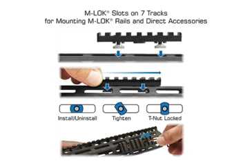 Image of Leapers UTG PRO M-LOK .308 DPMS GII 13in Super Slim Free Float Handguard, Black, MTU020SSME