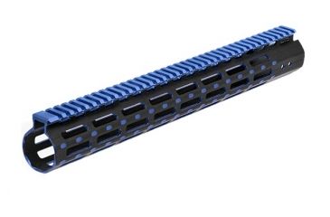 Image of Leapers UTG PRO M-LOK AR15 15in Super Slim Rail, Black/Blue Two Tone, MTU019SSMB2