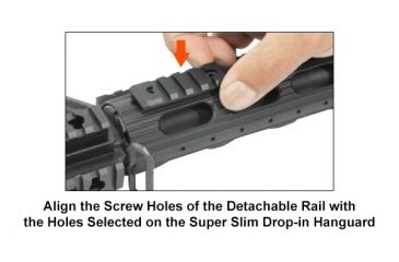 Image of Leapers UTG PRO Rail for Super Slim Drop-in Handguard, 4 Slots, _x000D_ MTURS03M