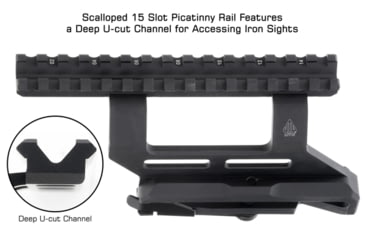 Image of Leapers UTG QD AK Side Mount, M70 N-PAP, Black, Medium, MT-ZAK01
