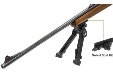 Image of Leapers UTG Rubber Armored Full Metal QD Bipod, 6.0in- 8.5in Center Height, Black, TL-BP20Q-A