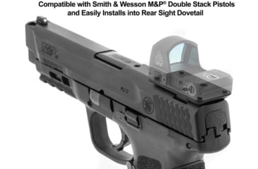 Image of Leapers UTG Super Slim RDM20 Mount for S&amp;W M&amp;P Rear Sight Dovetail, Black, RDM-20SW
