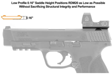Image of Leapers UTG Super Slim RDM20 Mount for S&amp;W M&amp;P Rear Sight Dovetail, Black, RDM-20SW