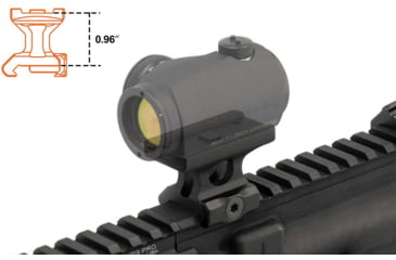 Image of Leapers UTG Super Slim T1 Mount, Absolute Co-Witness, Black, MT-T1AC