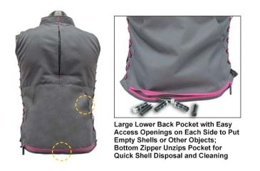 Image of Leapers UTG True Huntress Female  Sporting Vest, Gray/Pink, _x000D_ PVC-VF21GP