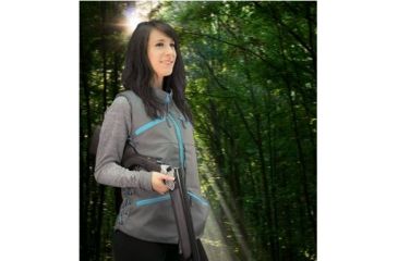 Image of Leapers UTG True Huntress Female Sporting Vest, Gray/Blue PVC-VF21GB