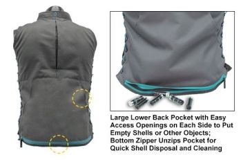 Image of Leapers UTG True Huntress Female Sporting Vest, Gray/Blue PVC-VF21GB