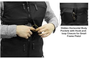 Image of Leapers UTG True Huntress Female Sporting Vest, Black, _x000D_ PVC-VF21BB