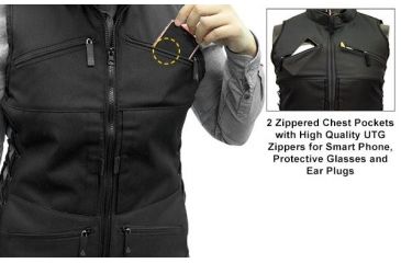 Image of Leapers UTG True Huntress Female Sporting Vest, Black, _x000D_ PVC-VF21BB