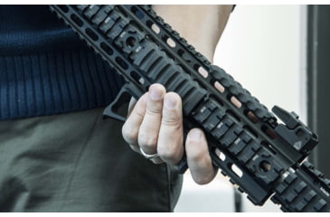 Image of Leapers UTG Ultra Slim Angled Foregrip, Picatinny, Matte Black, MT-AFGP01