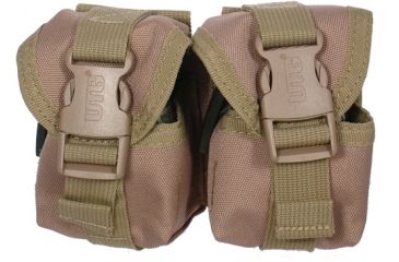 Image of Leapers UTG Web Systems Grenade Pouch w/ Patterned Quick Release Buckles - Tan 