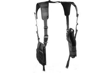 Image of Leapers Adjustable Law Enforcement Vertical Shoulder Holster for Pistol/Flashlight/Laser Accessories Black, EDEMO1