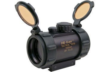 Image of Hi-Lux Optics Red Dot 1 x 50mm Tactical Sight w/ Integral Mount &amp; Flip-Up Lens Covers ES1X50TP