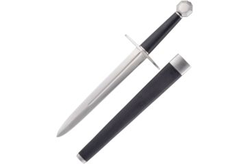 Image of Legacy Arms 12th Century Dagger Fixed Blade Knife, 12in, Stainless Steel, Dagger Blade, Black, Wood Handle IP103