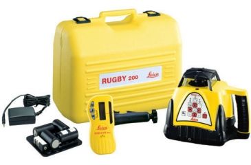 Image of Leica Geosystems Rugby 200 Class IIIa Basic Consrtuction Laser Package with Standard Carrying Case &amp; Re-Chargeable battery 740331