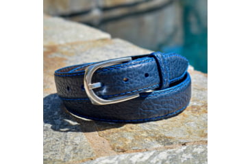 Image of Lejon Pinnacle Leather Belt - Mens, Navy, 34, VB-115-34