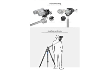 Image of Leofoto BC-02 Binoculars Adapter, ARCA Style Dovetail Standard, 28-60mm dia., Black, BC-02