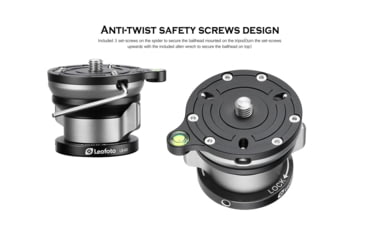 Image of Leofoto LB-65LRC Leveling Head w/ Butterfly Handle, Black, LB-65