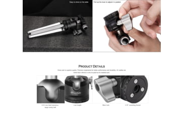 Image of Leofoto LH-25 Mini Ball Head &amp; QR Plate - Arca Compatible, Black, LH-25