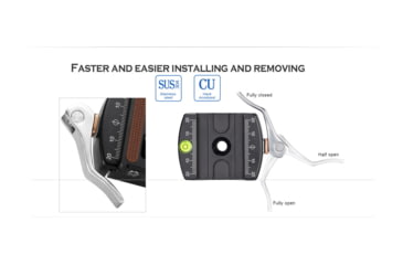 Image of Leofoto LH-30LR Ball Head w/ LR-50 Lever-Release Clamp, Arca, Black, LH-30LR