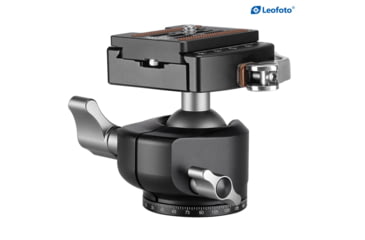 Image of Leofoto LH-30LR Ball Head w/ LR-50 Lever-Release Clamp, Arca, Black, LH-30LR