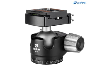 Image of Leofoto LH-36LR Ball Head w/ LR-50 Lever Release Clamp, Arca, Black, LH-36LR