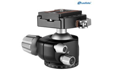 Image of Leofoto LH-36LR Ball Head w/ LR-50 Lever Release Clamp, Arca, Black, LH-36LR