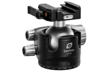 Image of Leofoto LH-55LSC Lever-Release Hybrid Clamp Ball Head, Arca, Black, LH-55LSC