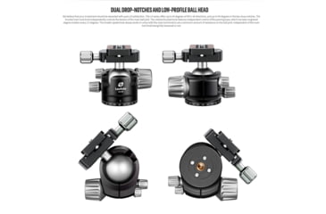 Image of Leofoto LS-324C X Version Ranger Series Tripod / Ballhead Set - LS-324CX/LH-40LR, Black, LS-324CX+LH-40LR
