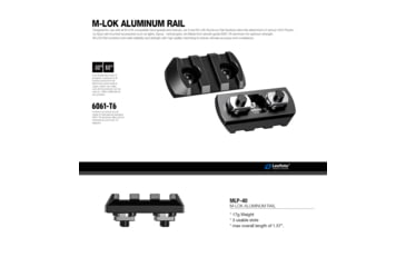 Image of Leofoto MLP-40 M-LOK QR Plates - Picatinny, Black, MLP-40