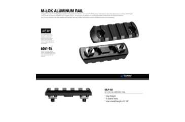 Image of Leofoto MLP-60 M-LOK QR Plates - Picatinn, Black, MLP-60
