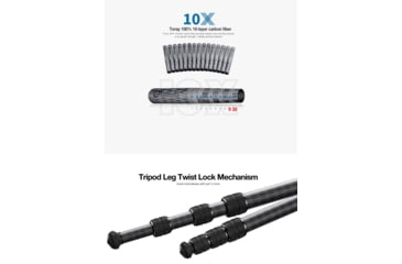 Image of Leofoto SA-364CX/MK-40X/GS-3 Outdoors Tripod w/ Ball Head and Clamp Set, Black, SA-364CX+MK-40X+GS-3