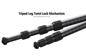 Image of Leofoto SA-403CX Outdoors Tripod w/o Head, Black, SA-403CX
