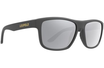 Image of Leupold Katmai Sunglasses, Matte Black Frame, Square Shadow Gray Flash Lens, Polarized, Narrow-Regular, 179097