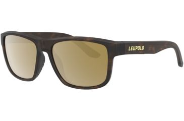 Image of Leupold Katmai Sunglasses, Matte Tortoise Frame, Square Bronze Mirror Lens, Polarized, Narrow-Regular, 179098