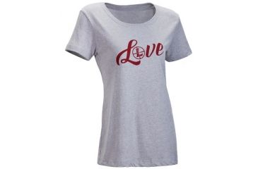 Image of Leupold W's SS LOVE Scoop neck Tee, Grey Heather, Small, 170554