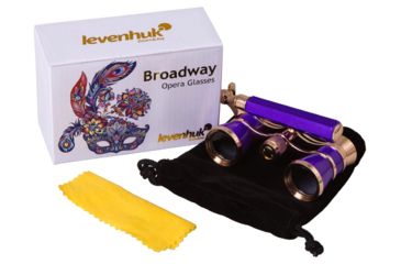 Image of Levenhuk Broadway 325L Lorgnette Opera Glasses, Amethyst, Small, NSN N, 70873