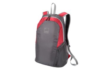 Image of Lewis N. Clark 18in Packable Backpack with Neoprene Zip Pouch, Red/Gray, One Size, 1764RED