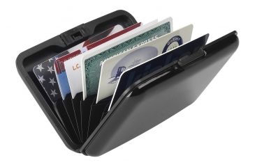 Image of Lewis N Clark RFID Aluminum Wallet, Black 1201BLK