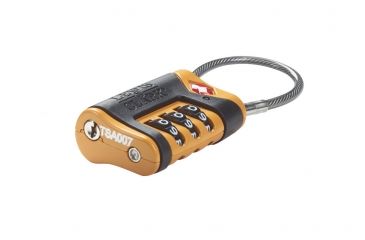Image of Lewis N Clark Travel Sentry Cable Luggage Lock,Orange/Black TSA40ONG