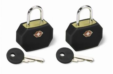 Image of Lewis N Clark Travel Sentry Mini Padlock, 2-Pack, Black TSA14BLK