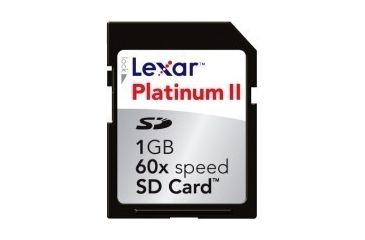 Image of Lexar 1GB Platinum II 60x Secure Digital Memory Card LR-MC-SD-SD1GB60664