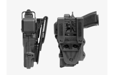 Image of Alien Gear Holsters Rapid Force Compact Light Mid Ride Belt Slide Holster w/ Bag Packaging, Sig P320 Full Size 9mm/.40 cal/Compact/Carry 9mm/.40cal/M17/M18/XFull/Xcarry, Right Hand, Matte Black, RCL-M-0691-BK-RH-B