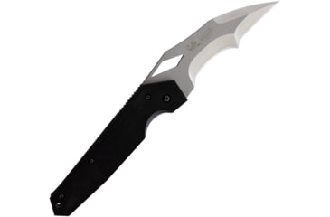 Image of Linton Cutlery Large Tactical Folding Knife, 6.25in Closed, 4.75in Matte Stainless Blade, Black Textured G10 Handle, L92014124