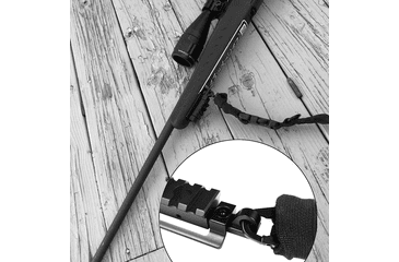 Image of Lion Gears AS-S2W03SS Swivel Stud/Picatinny Rail Adaptor W/Integrated Sling Loop, Black, Medium, AS-S2W03SS